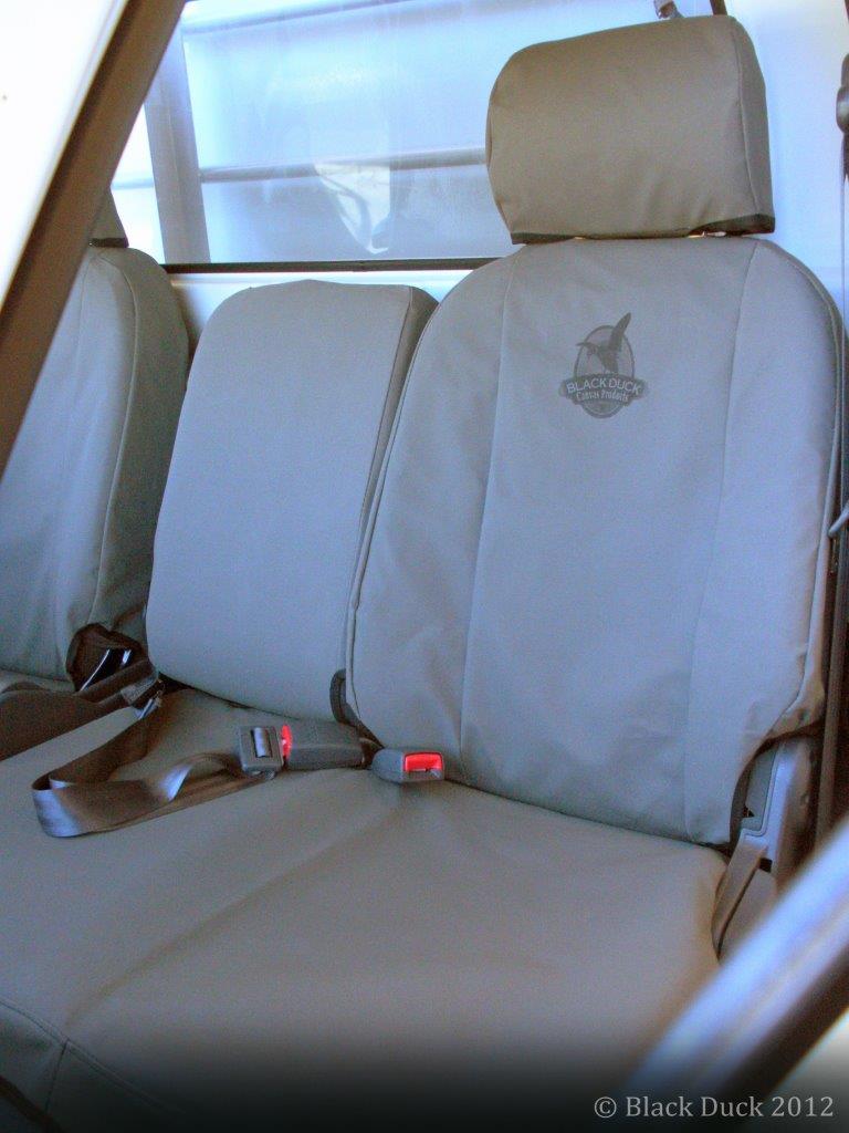 BLACK DUCK Seat Covers ISUZU Crew Cab NNR NPR NPS NQR front seats.